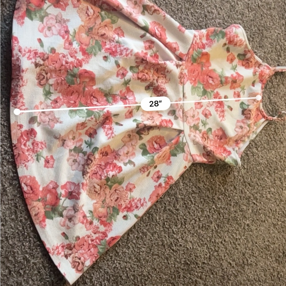 Haute Monde Red and Pink Floral Dress